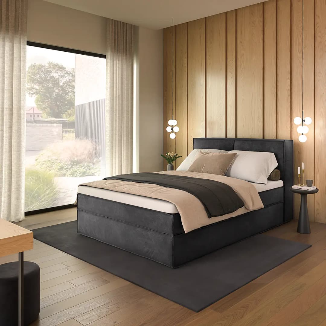 Premium Boxspringbett Kinx | Grau