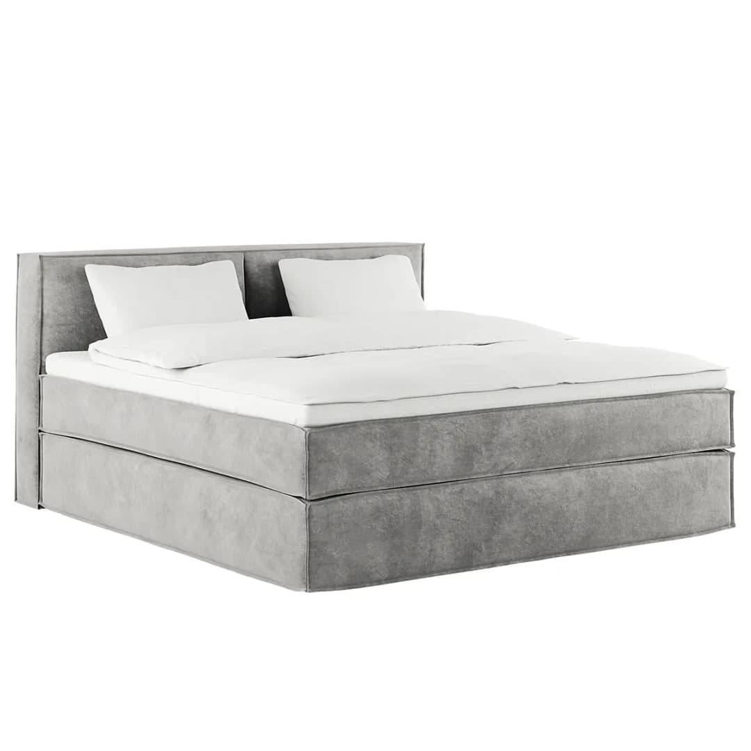 Premium Boxspringbett mit Kopfteil 200 x 200cm Samt Onoli