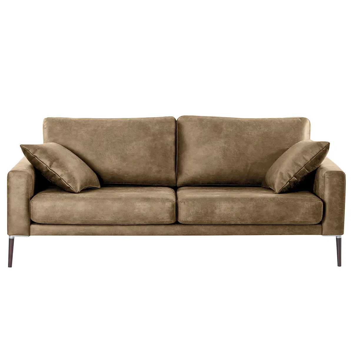 3-Sitzer Sofa Braun Microfaser Yaka | Braun