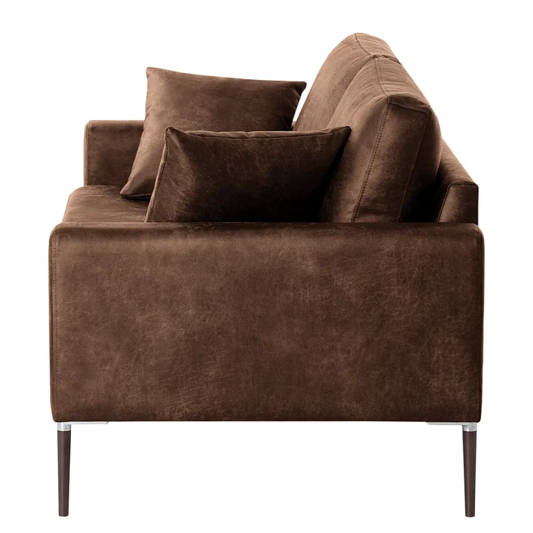 2,5-Sitzer Sofa Braun Microfaser Yaka | Braun