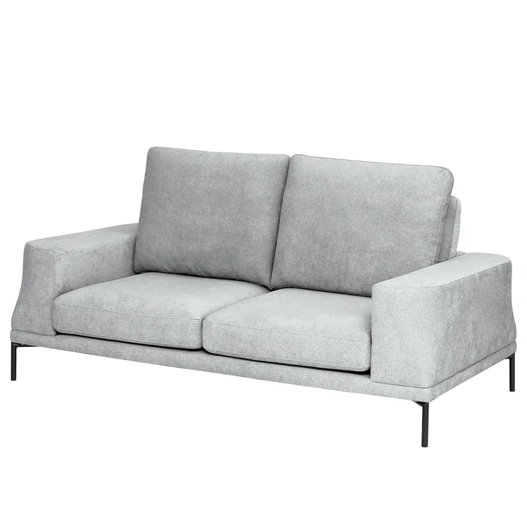 2,5-Sitzer Sofa Grau Webstoff Stormy | Grau
