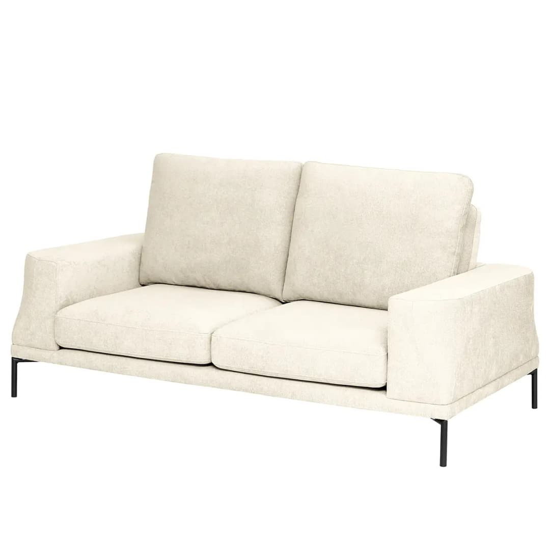 2,5-Sitzer Sofa Beige Webstoff Stormy | Beige