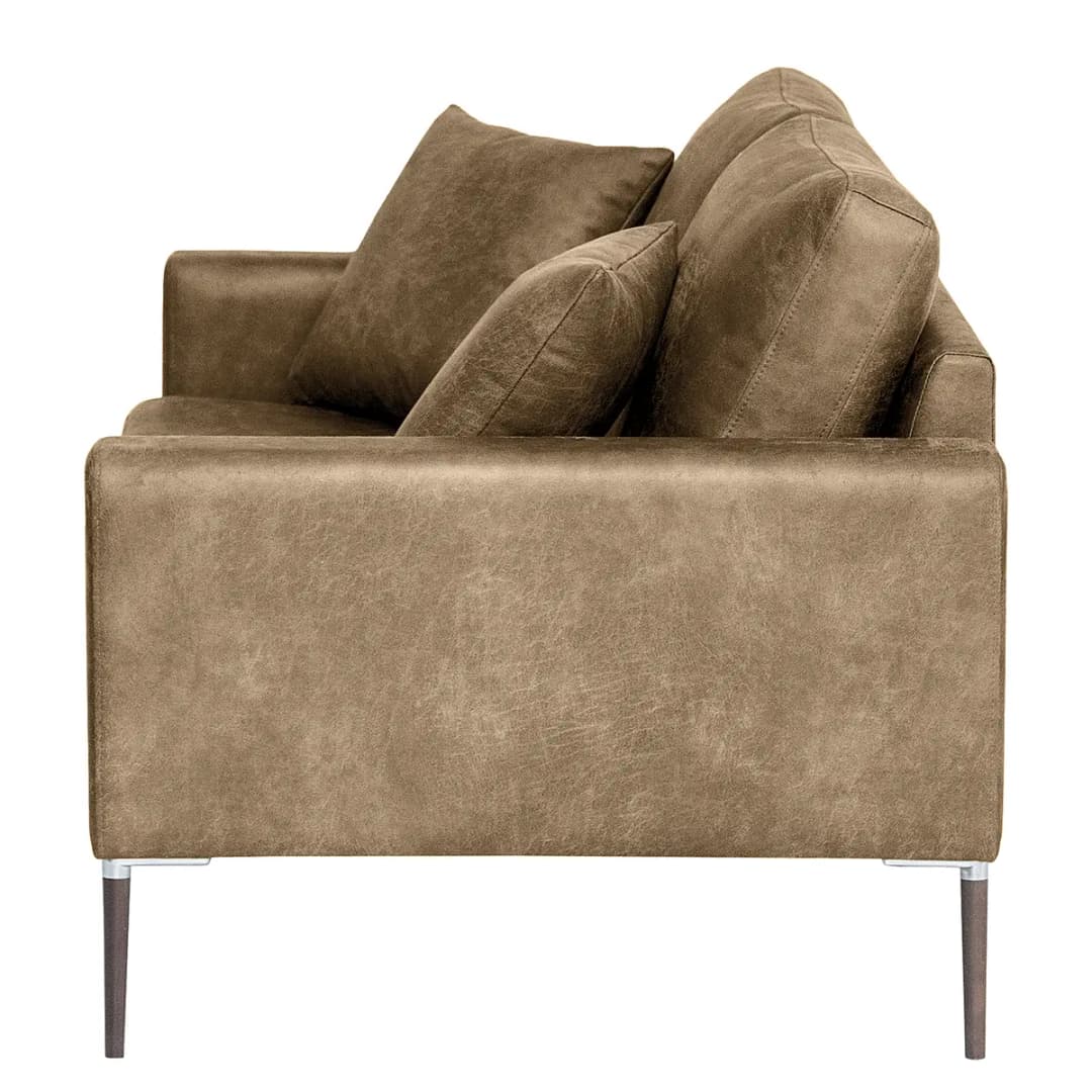 2-Sitzer Sofa Braun Microfaser Yaka | Braun
