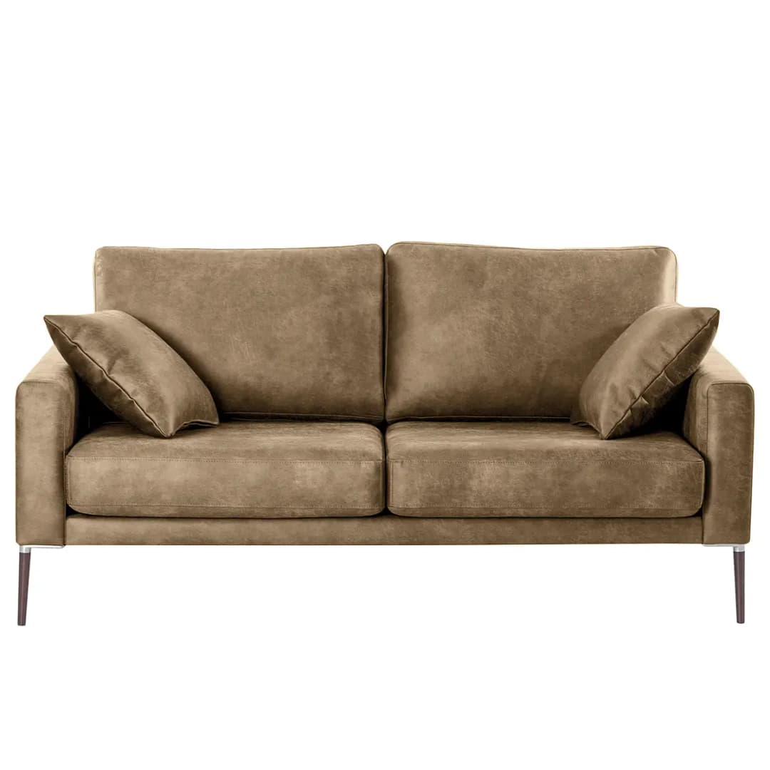 2,5-Sitzer Sofa Braun Microfaser Yaka | Braun