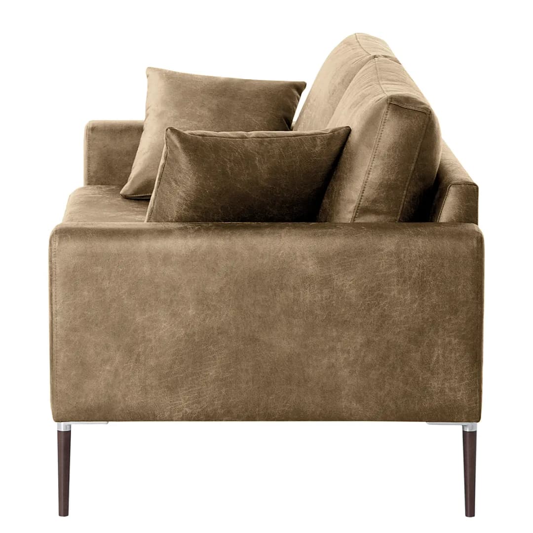 2,5-Sitzer Sofa Braun Microfaser Yaka | Braun