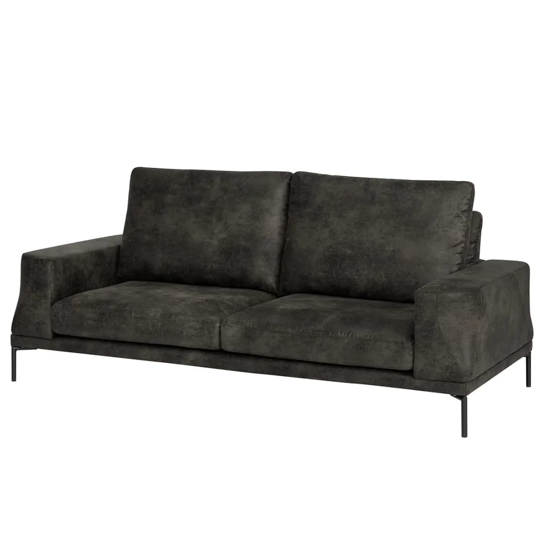 Sofa 3-Sitzer Grau Microfaser Goda | Grau