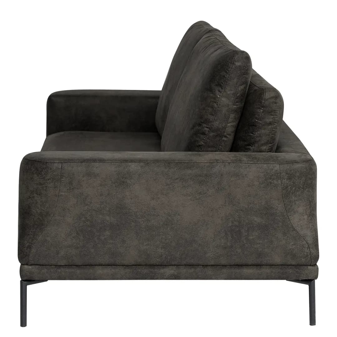 Sofa 3-Sitzer Grau Microfaser Goda | Grau