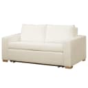 Schlafsofa Basic Weiß/Weiß Bouclé Stoff Abby | Weiß