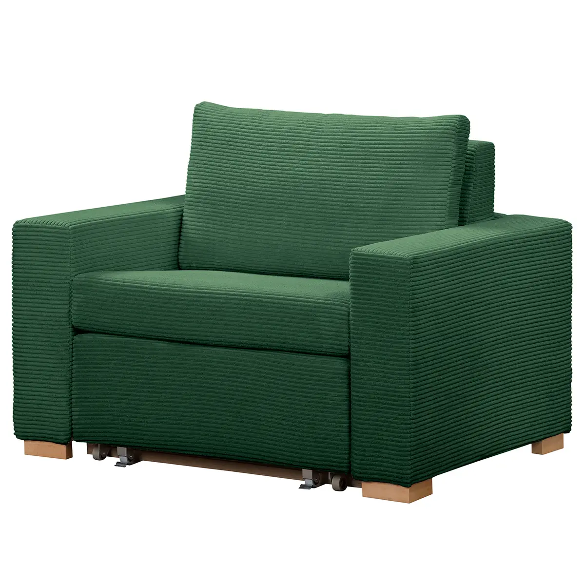 Schlafsessel Basic Grün/Tannengrün Cordstoff Poppy | Grün