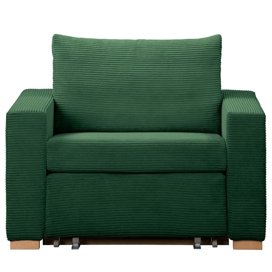 Schlafsessel Basic Grün/Tannengrün Cordstoff Poppy | Grün