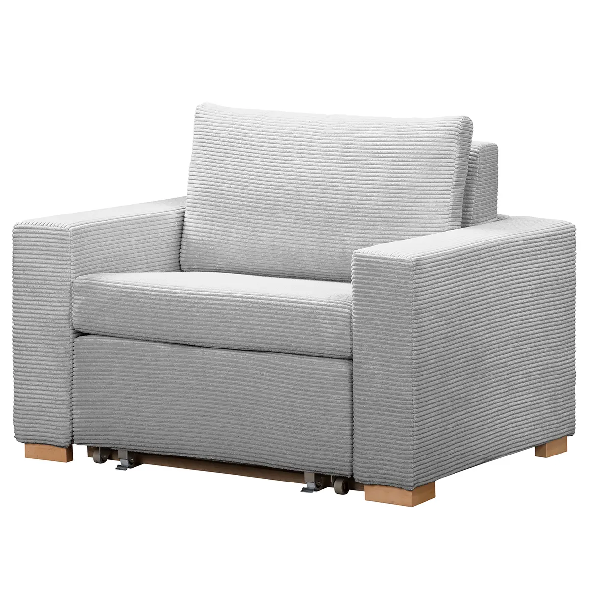 Schlafsessel Basic Grau/Hellgrau Cordstoff Poppy | Grau