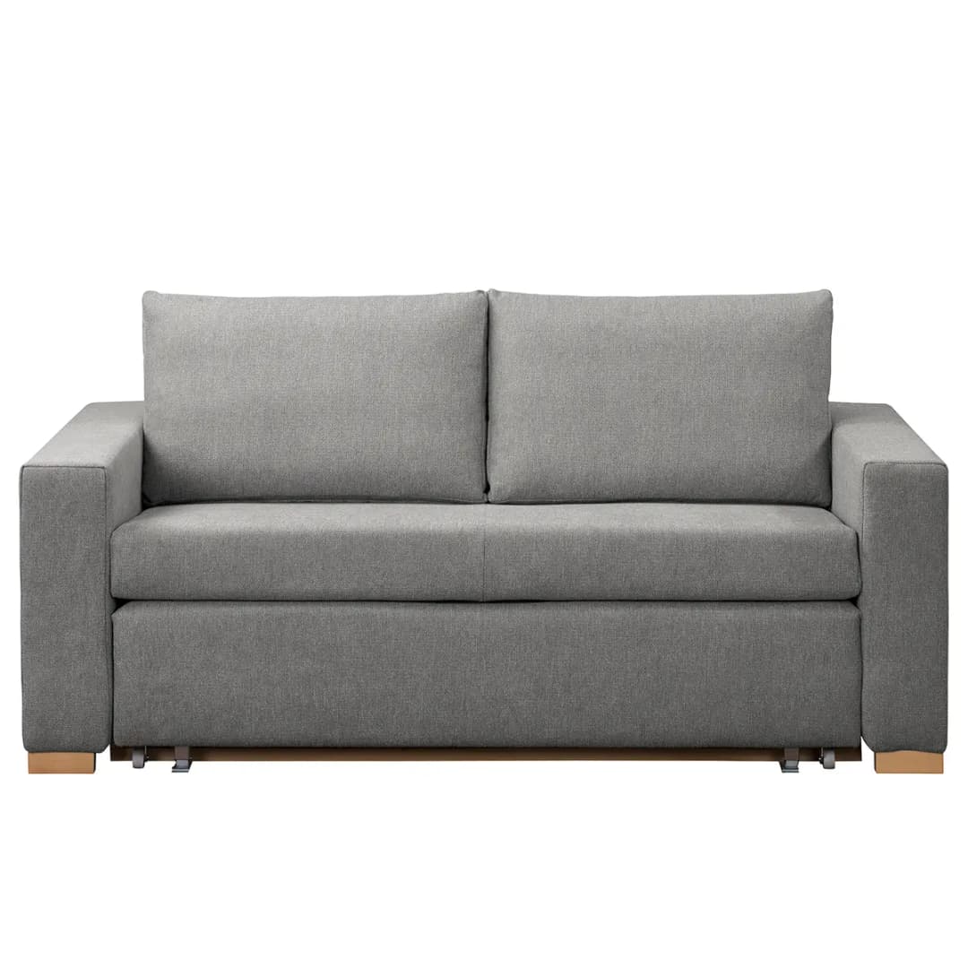 Schlafsofa Basic Grau/Grau Strukturstoff Rima 173cm | Grau