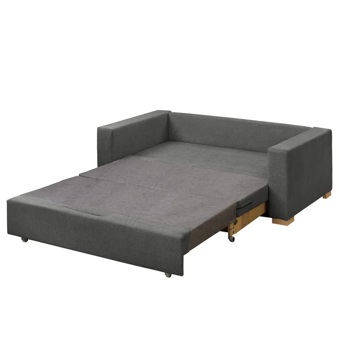 Schlafsofa Basic Grau/Graubraun Strukturstoff Rima 173cm mit