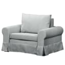 Schlafsessel Country mit Husse Grau/Platin Webstoff Polia
