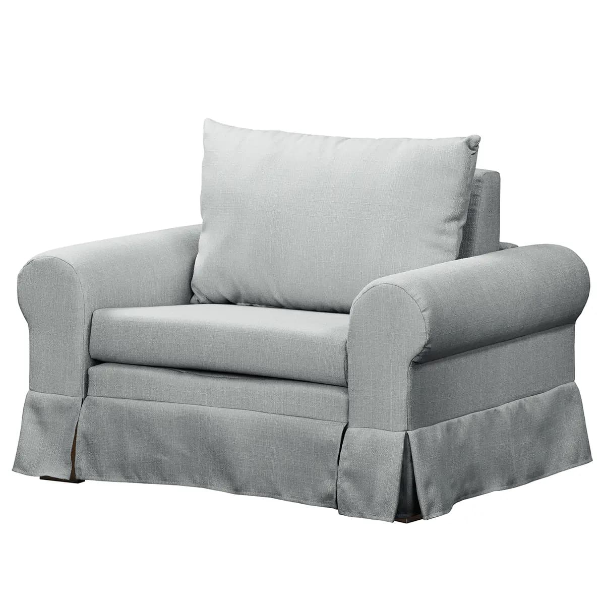 Schlafsessel Country mit Husse Grau/Platin Webstoff Polia