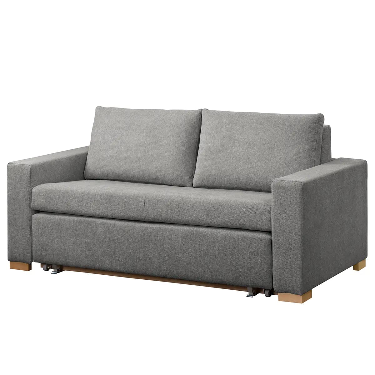 Schlafsofa Basic Grau/Grau Strukturstoff Rima 193cm | Grau
