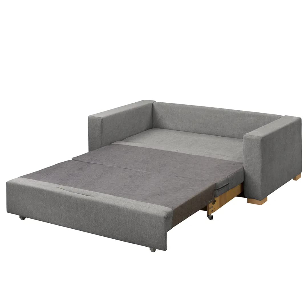 Schlafsofa Basic Grau/Grau Strukturstoff Rima 193cm | Grau