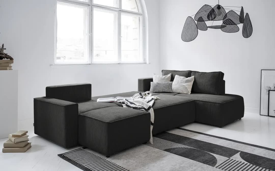 Wohnlandschaft Poppy | Grau