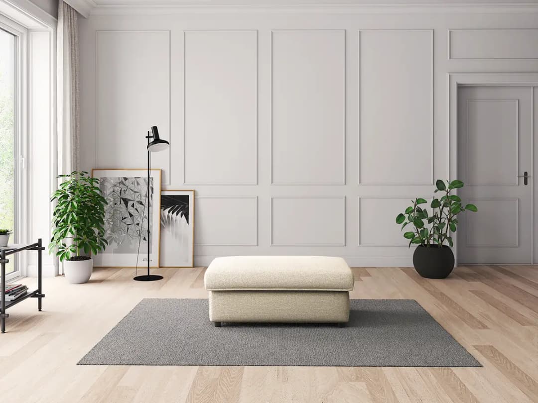Polsterhocker Mava | Beige