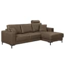 Ecksofa mit Longchair Gardi | Braun