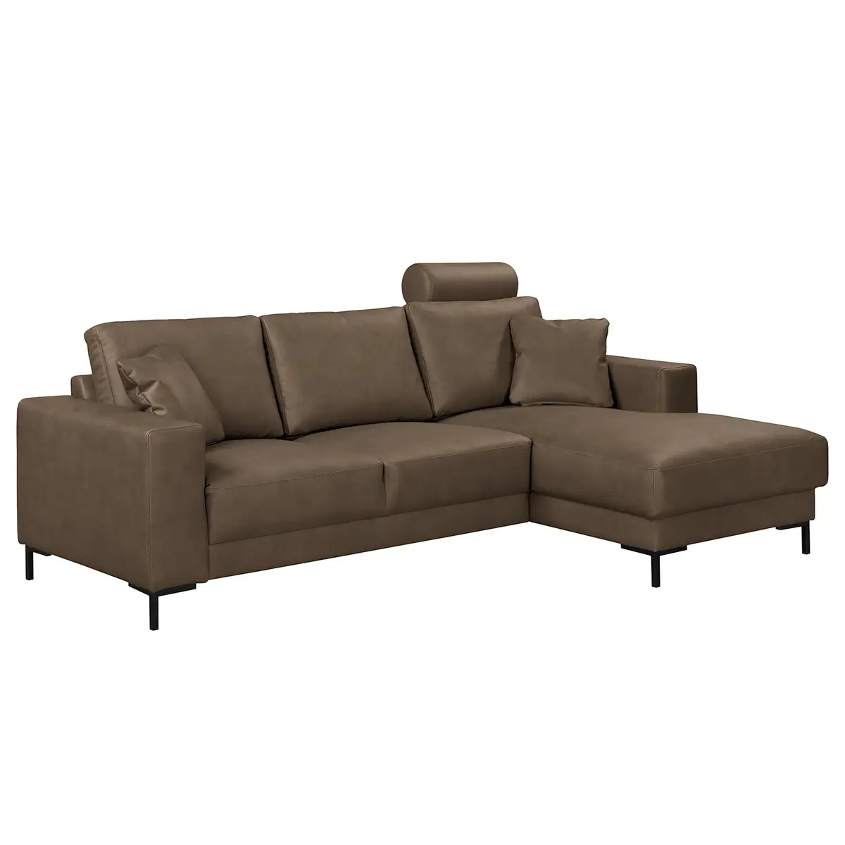 Ecksofa mit Longchair Gardi | Braun