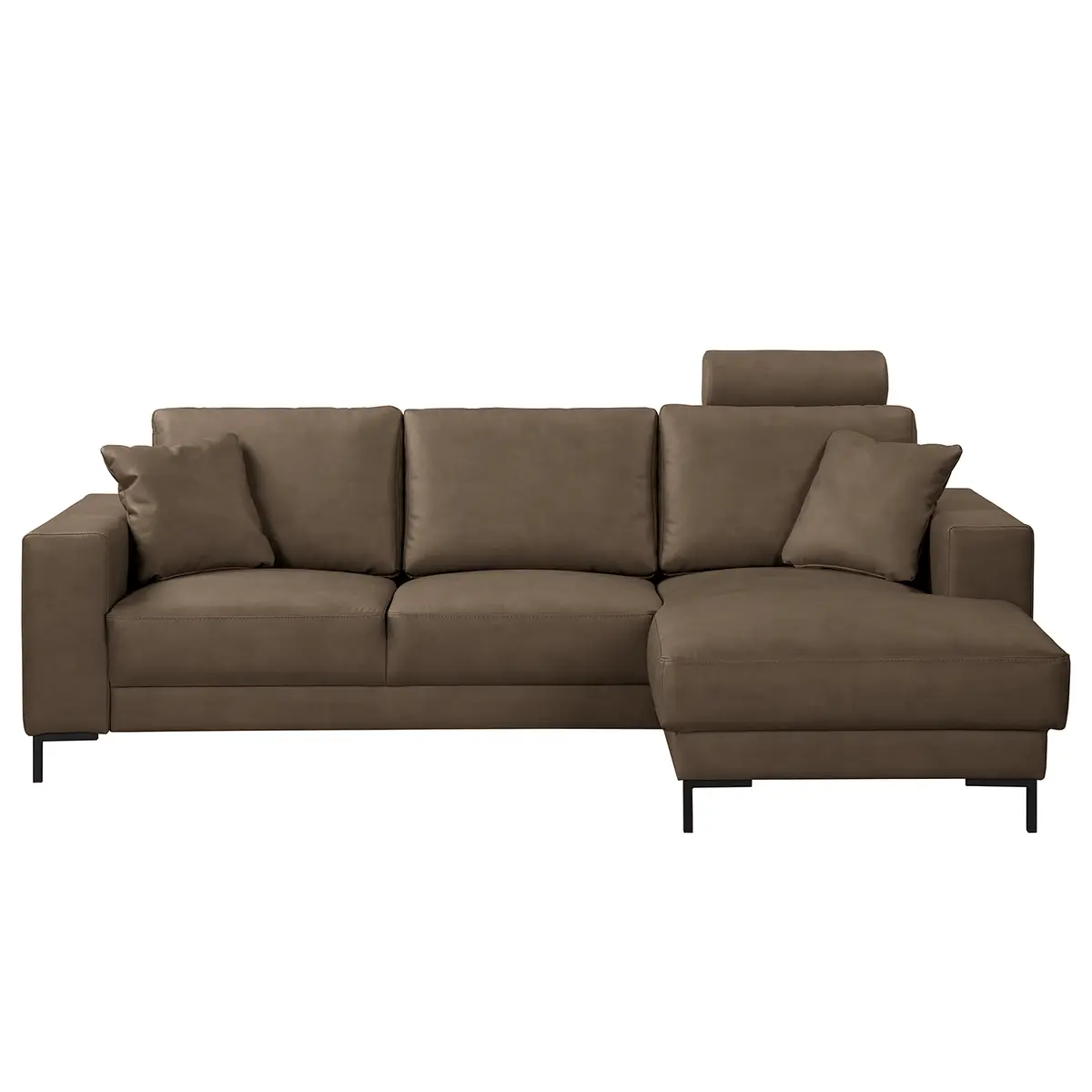 Ecksofa mit Longchair Gardi | Braun
