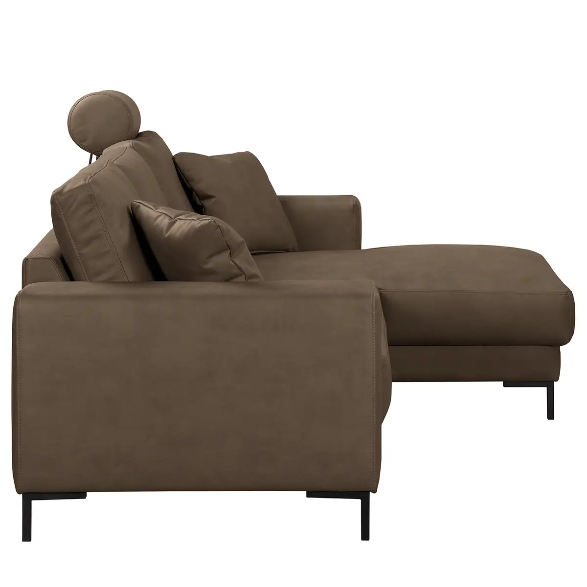 Ecksofa mit Longchair Gardi | Braun
