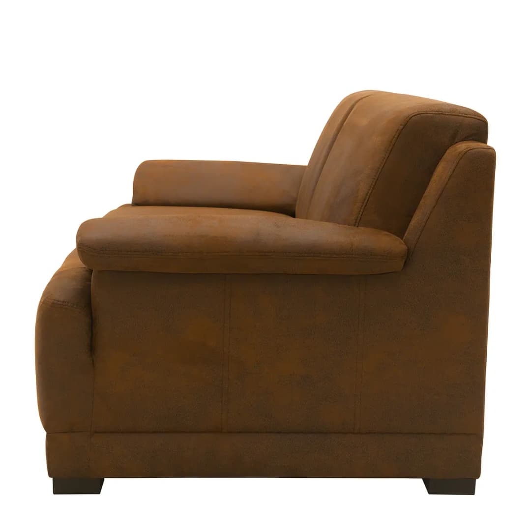 2-Sitzer Sofa Braun Microfaser Medea | Braun