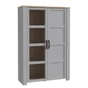 Vitrinenschrank Vassia | Grau