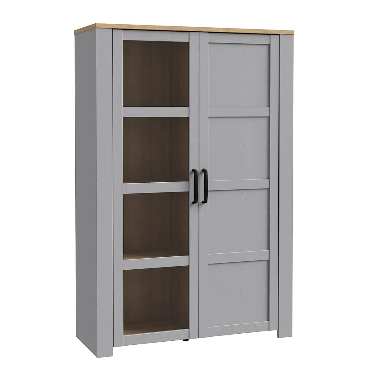 Vitrinenschrank Vassia | Grau