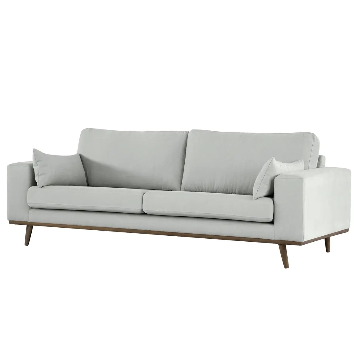 2-Sitzer Sofa Grau/Grau Baumwollstoff Vele | Grau