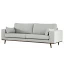 2-Sitzer Sofa Grau/Grau Baumwollstoff Vele | Grau