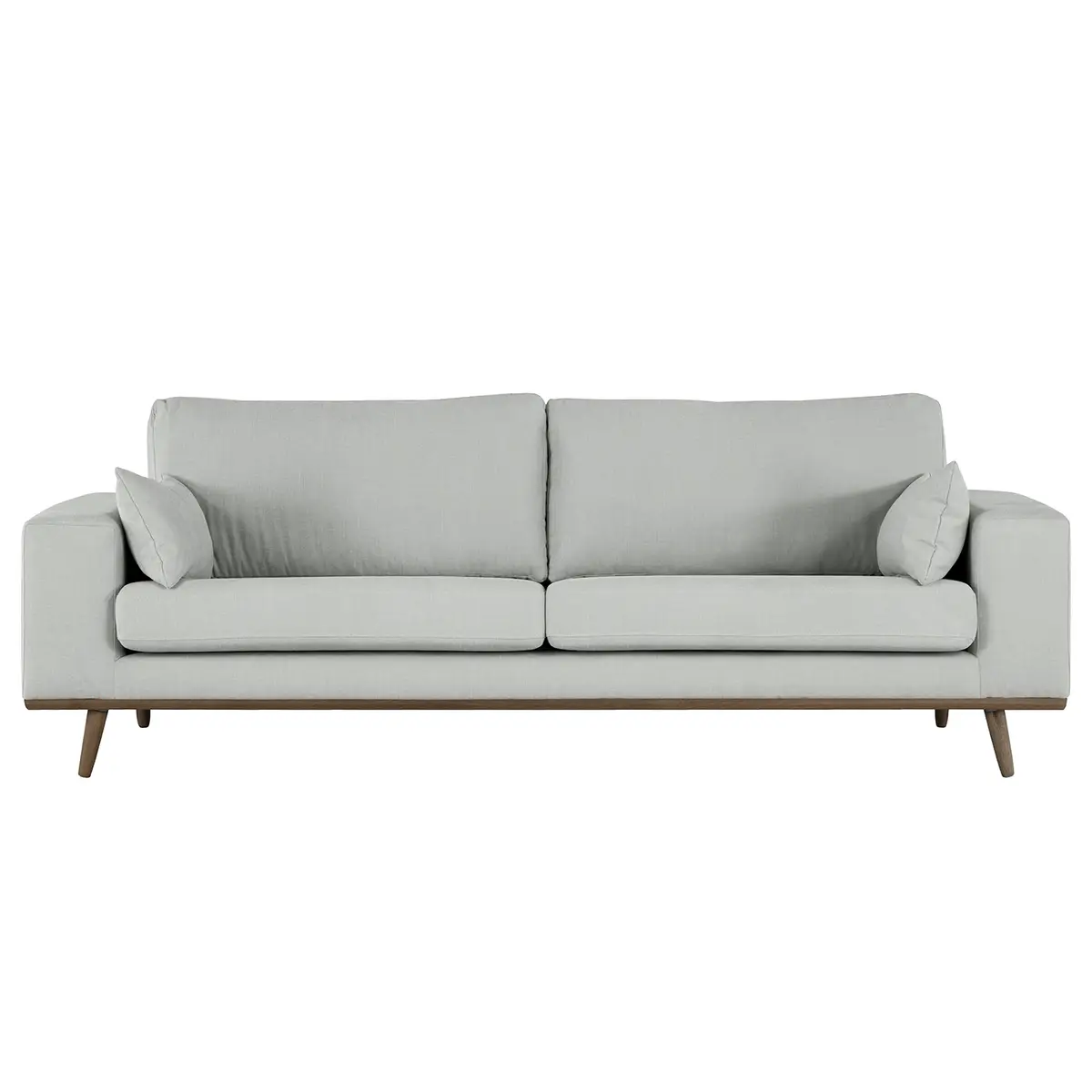 2-Sitzer Sofa Grau/Grau Baumwollstoff Vele | Grau