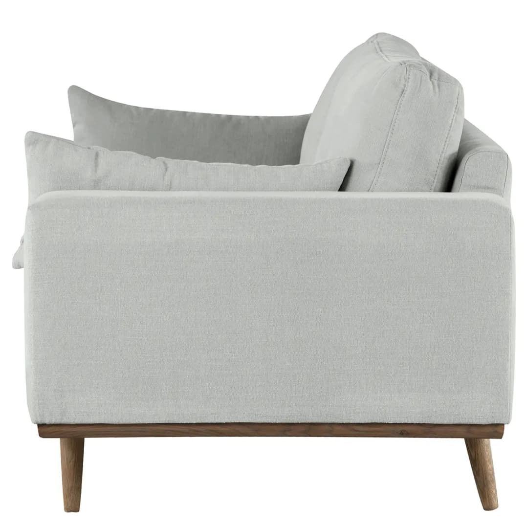 2-Sitzer Sofa Grau/Grau Baumwollstoff Vele | Grau