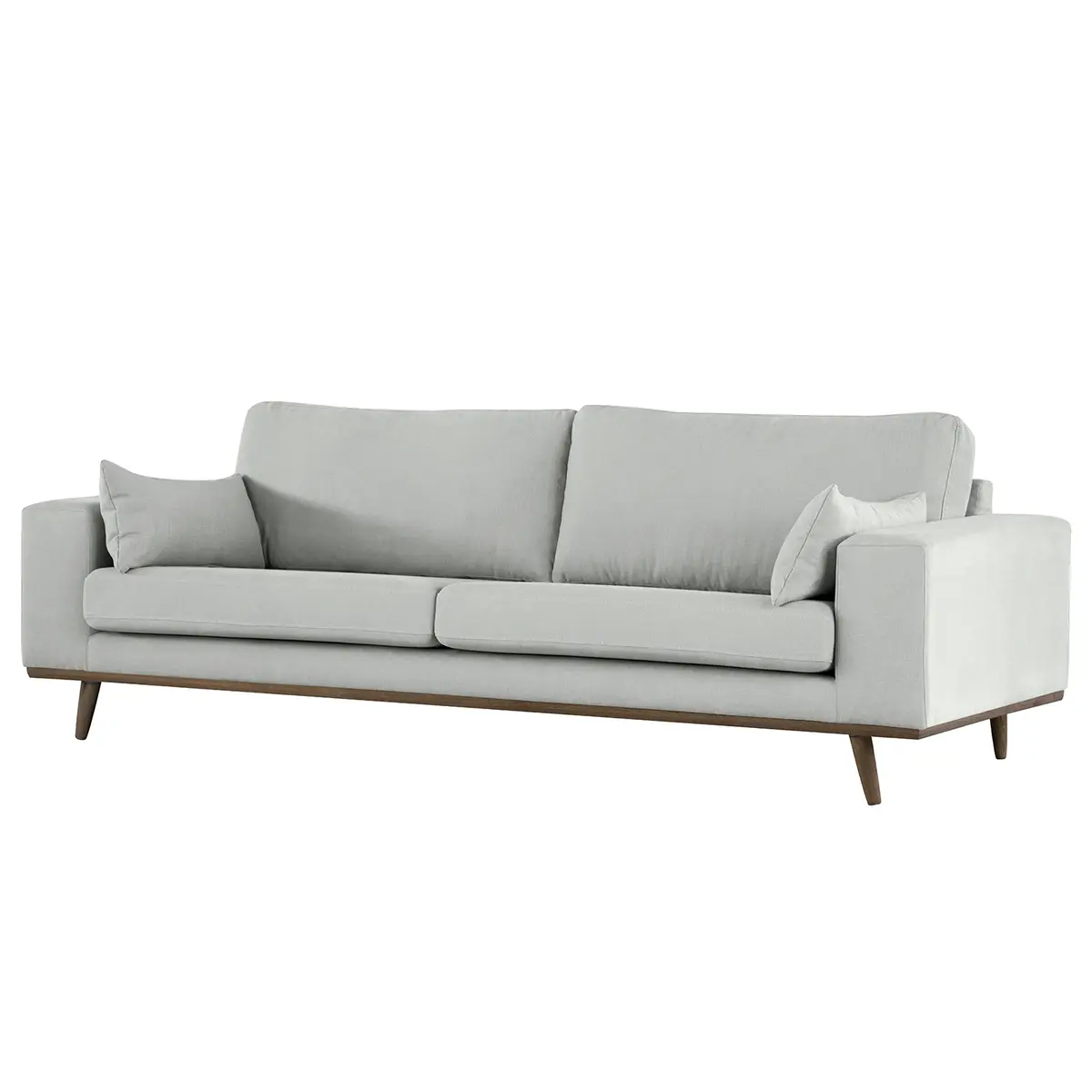3-Sitzer Sofa Grau/Grau Baumwollstoff Vele | Grau