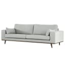 3-Sitzer Sofa Grau/Grau Baumwollstoff Vele | Grau