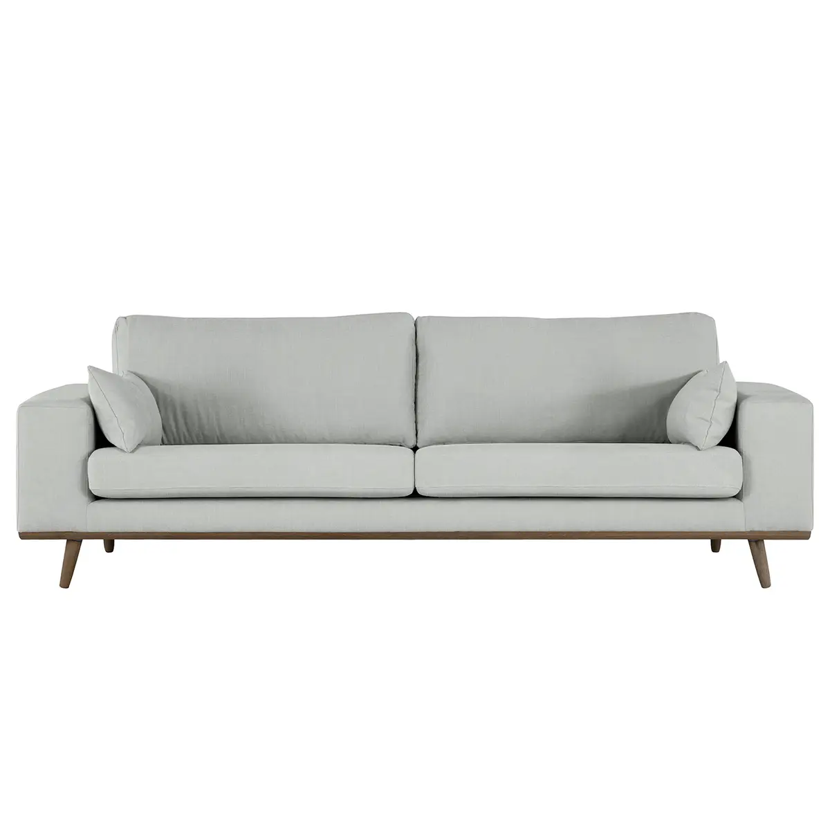 3-Sitzer Sofa Grau/Grau Baumwollstoff Vele | Grau