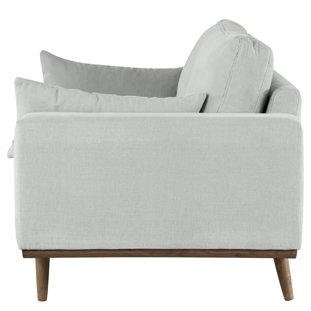 3-Sitzer Sofa Grau/Grau Baumwollstoff Vele | Grau
