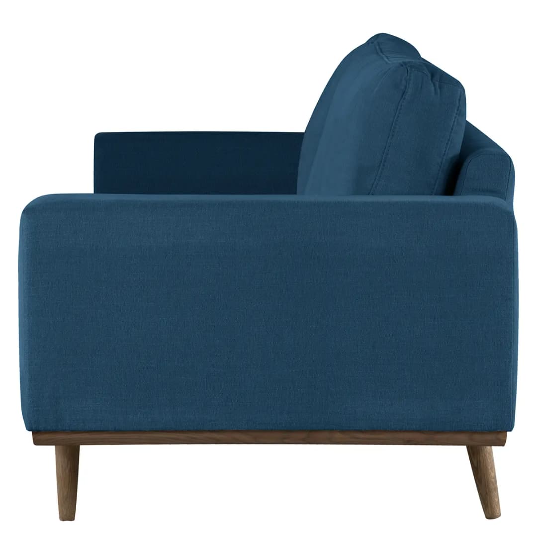 Sessel Blau/Blau Baumwollstoff Vele | Blau