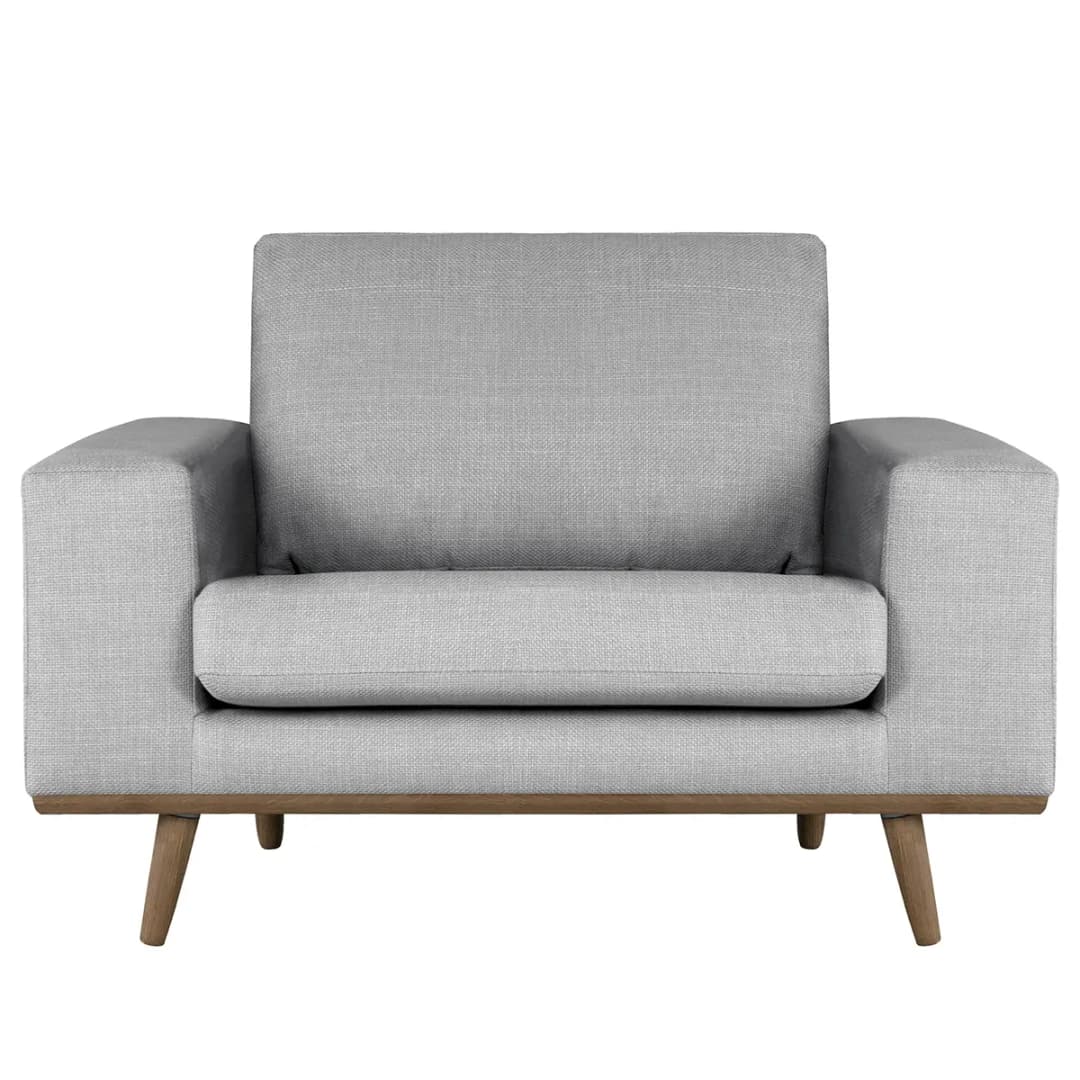 Sessel Grau/Hellgrau Strukturstoff Otrera | Grau