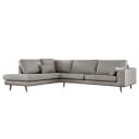 Ecksofa mit Ottomane Lark | Braun