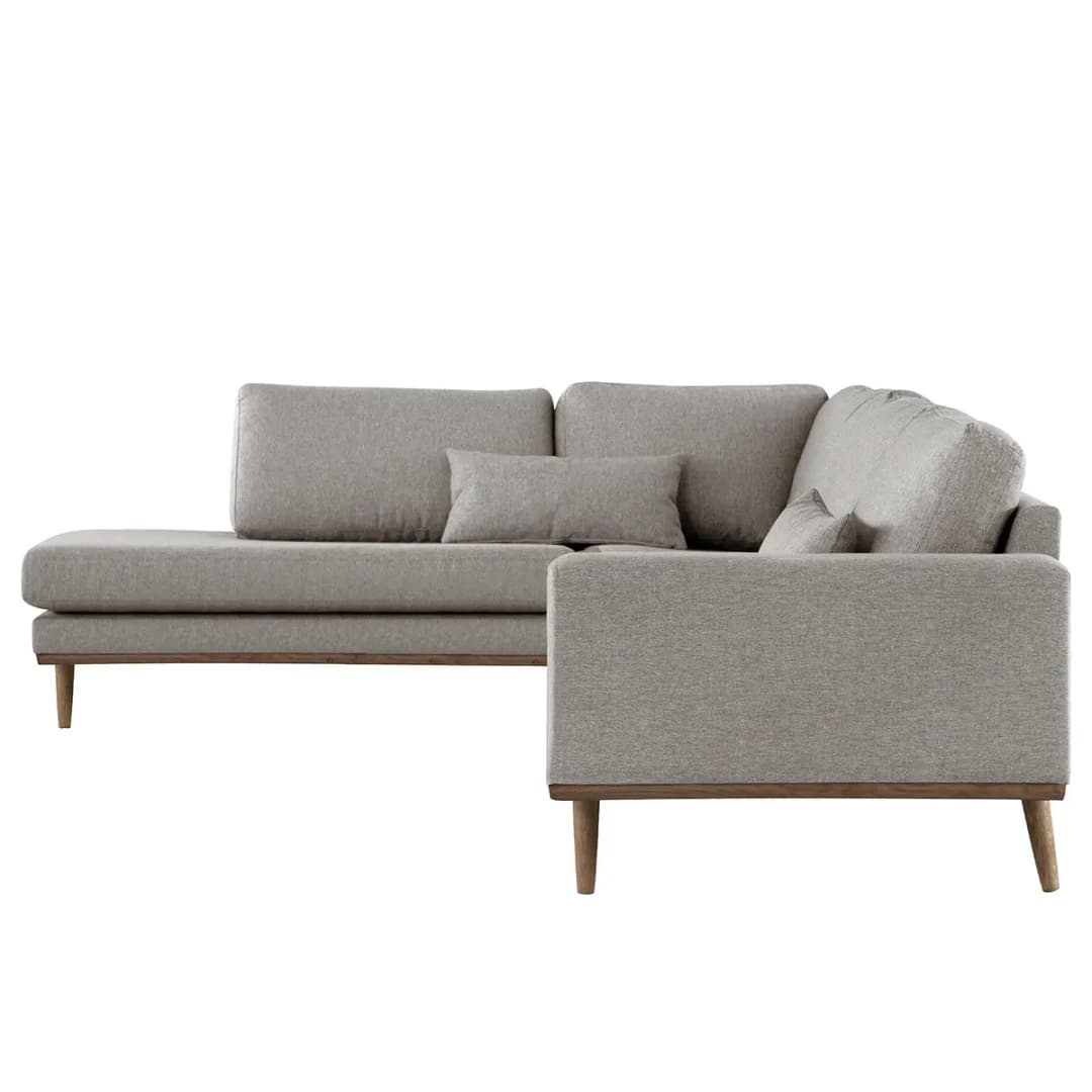 Ecksofa mit Ottomane Lark | Braun