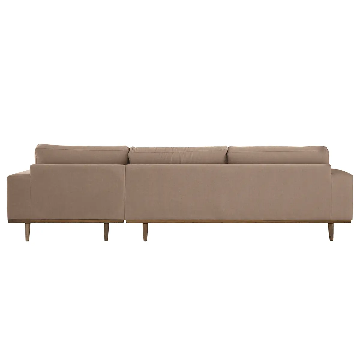 Ecksofa mit Longchair | Braun