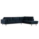 Ecksofa mit Ottomane Sadia | Blau