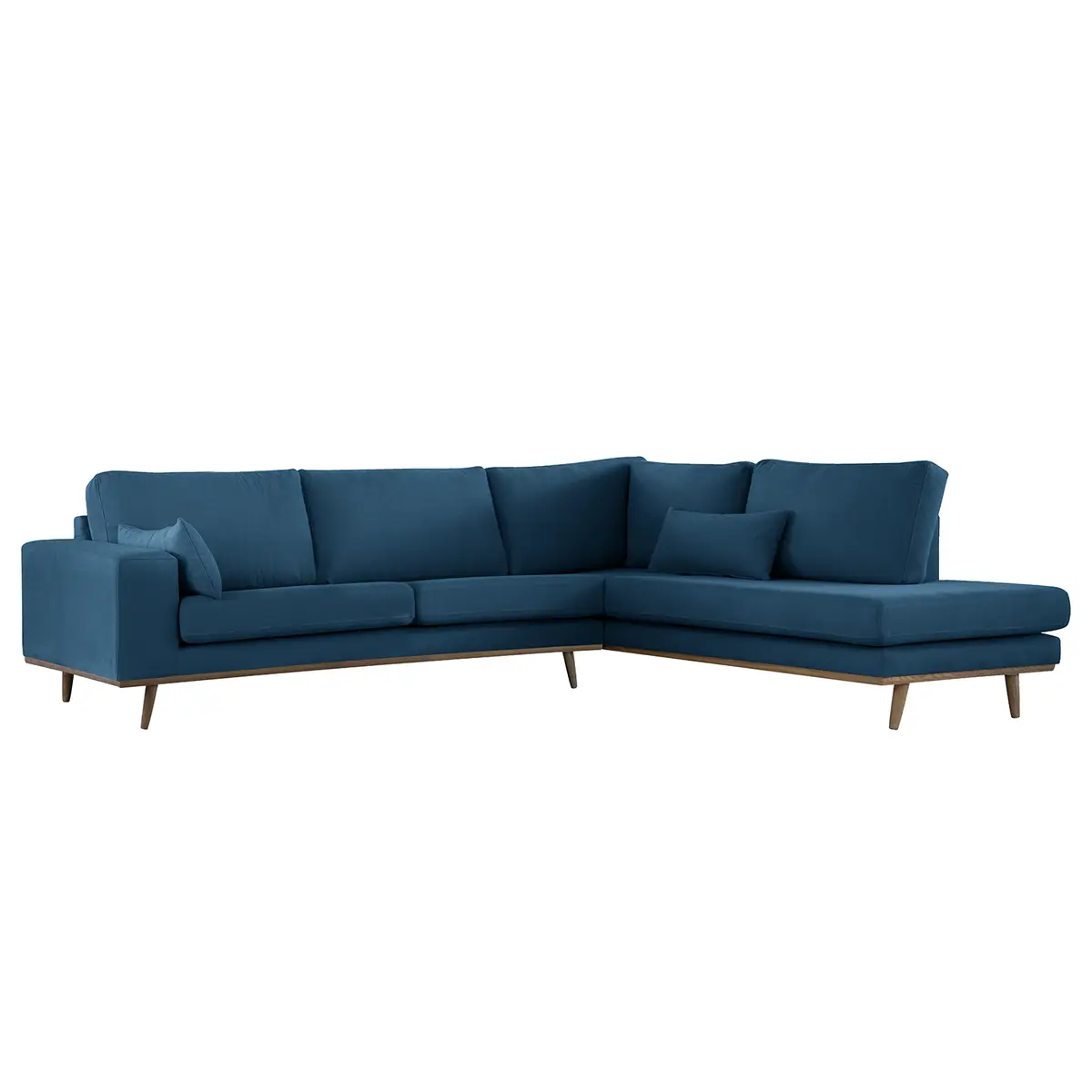 Ecksofa mit Ottomane Blau | Blau