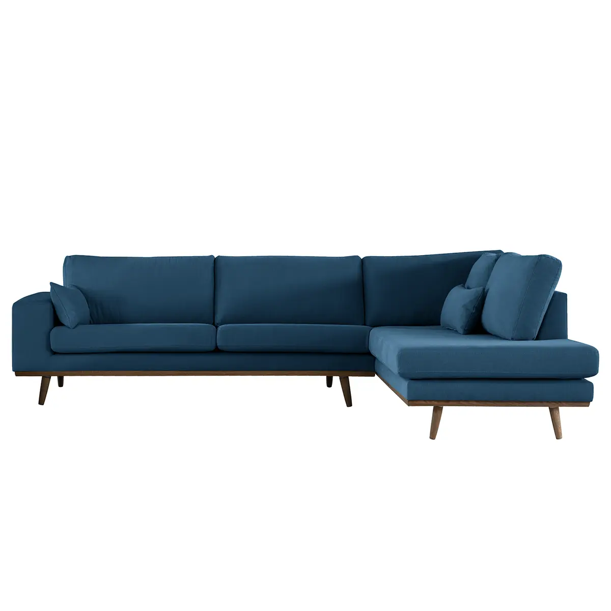 Ecksofa mit Ottomane Blau | Blau