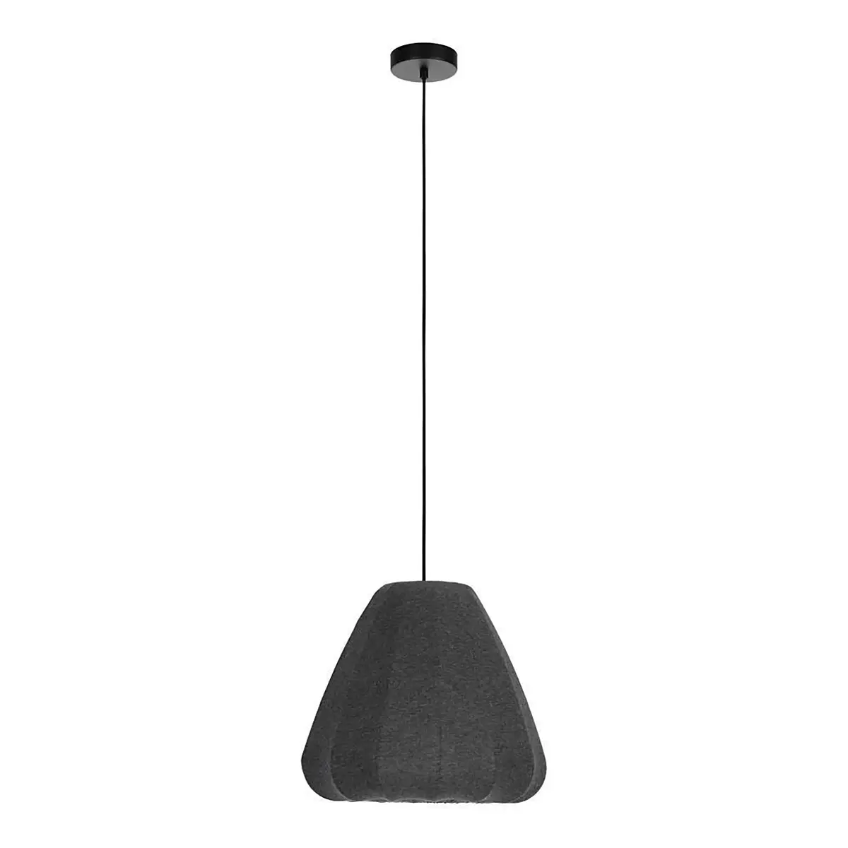Pendelleuchte Barlaston Typ A Ø 35cm Schwarz Mischgewebe E27 | Schwarz