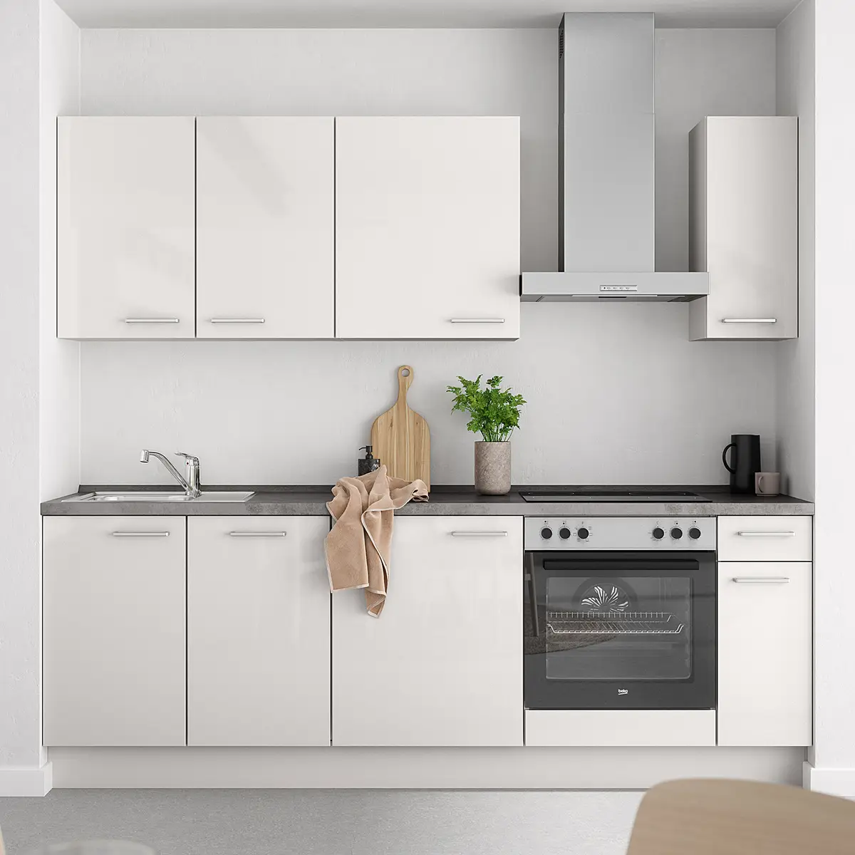 Nobilia Küchenzeile Low-Line Flash Kombi C 240cm Ausrichtung rechts