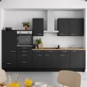 Küchenzeile Low-Line Touch Variante D | Schwarz