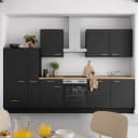 Küchenzeile Low-Line Touch Variante C | Schwarz